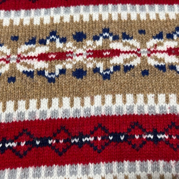Land's End Fair Isle Nordic Sweater Women's S (6-8) Knit Ski Holiday Cabin - Picture 9 of 16